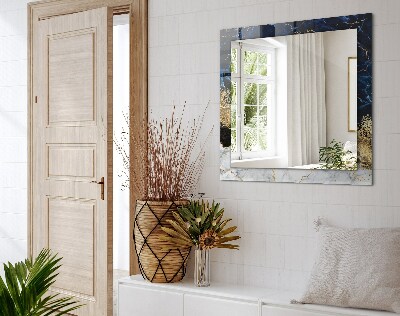 Miroir rectangulaire imprimé Abstraction du marbre