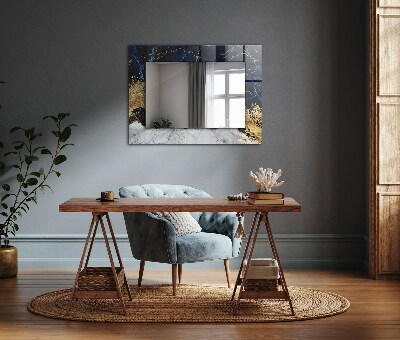 Miroir rectangulaire imprimé Abstraction du marbre