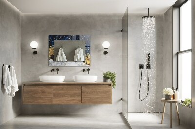 Miroir rectangulaire imprimé Abstraction du marbre