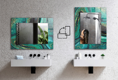 Miroir rectangulaire avec décoration Motifs de carreaux colorés