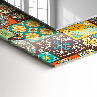 Miroir rectangulaire imprimé Carreaux de mosaïque colorés