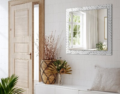 Miroir rectangulaire imprimé Lignes à motifs en damier