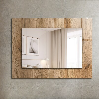 Miroir rectangulaire avec décoration Texture bois