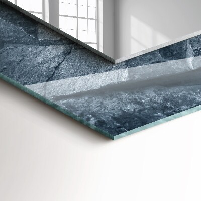 Miroir rectangulaire imprimé Pierre à texture rocheuse