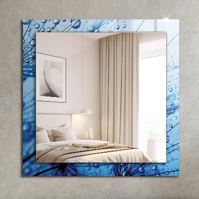 Miroir rectangulaire avec décoration Gouttes sur les pissenlits