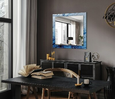 Miroir rectangulaire avec décoration Gouttes sur les pissenlits