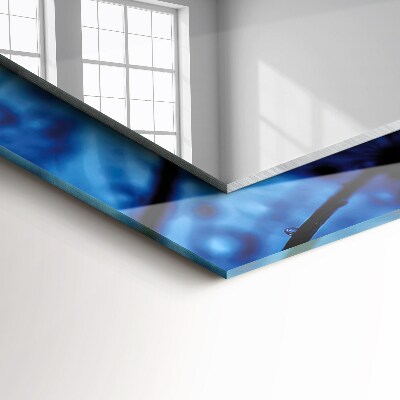 Miroir rectangulaire avec décoration Gouttes sur les pissenlits