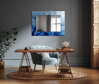 Miroir rectangulaire avec décoration Gouttes sur les pissenlits