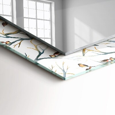 Miroir rectangulaire imprimé Oiseaux sur les branches