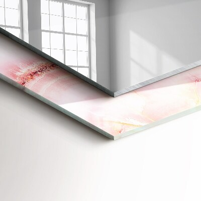 Miroir rectangulaire imprimé Motif marbre rose