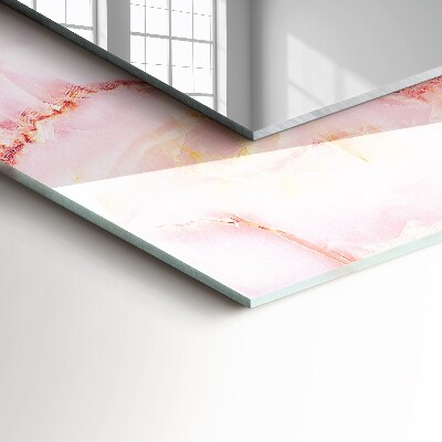 Miroir rectangulaire imprimé Motif marbre rose