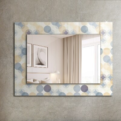 Miroir rectangulaire imprimé Motifs circulaires colorés