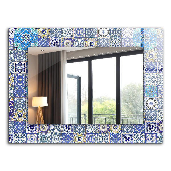 Miroir rectangulaire avec décoration Motifs marocains