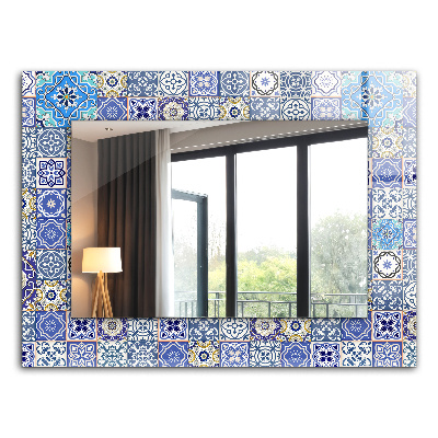 Miroir rectangulaire avec décoration Motifs marocains