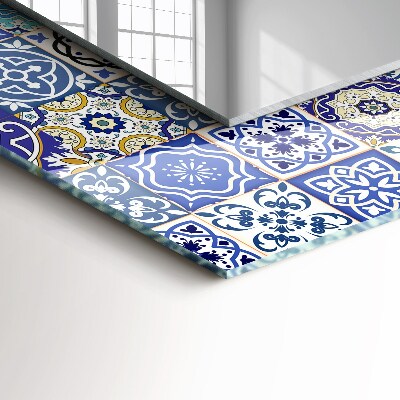 Miroir rectangulaire avec décoration Motifs marocains