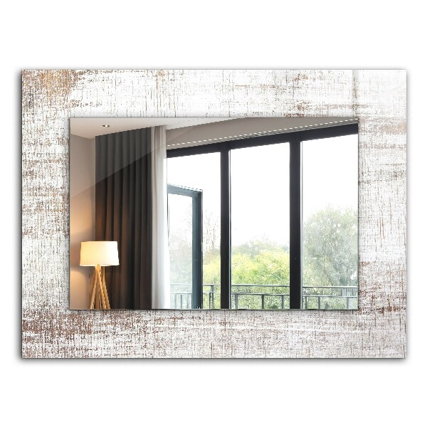 Miroir rectangulaire imprimé Vieux bois