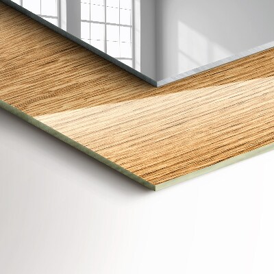 Miroir rectangulaire imprimé Bois avec structure