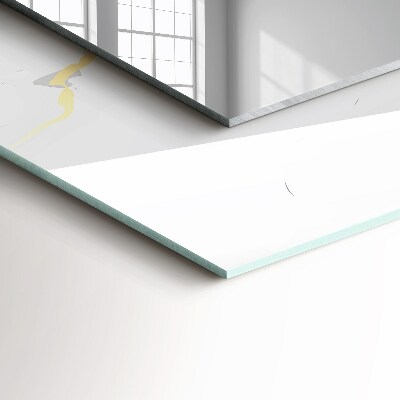 Miroir rectangulaire avec décoration Motif en marbre blanc
