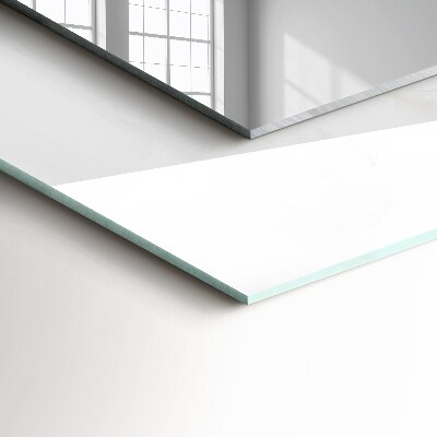 Miroir rectangulaire avec décoration Motif en marbre blanc