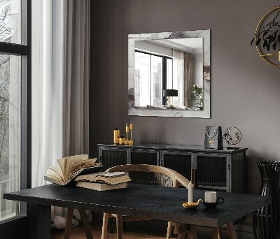 Miroir rectangulaire avec décoration Art abstrait du marbre