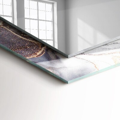 Miroir rectangulaire avec décoration Art abstrait du marbre