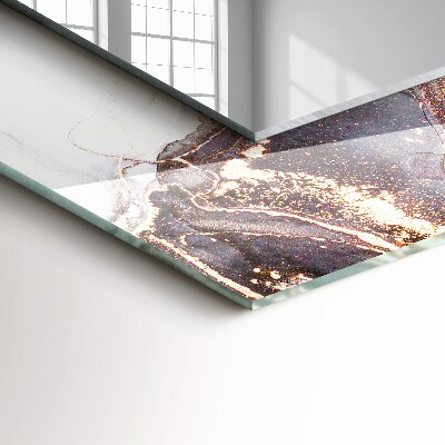 Miroir rectangulaire avec décoration Art abstrait du marbre