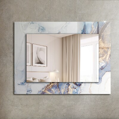 Miroir rectangulaire imprimé Art abstrait du marbre