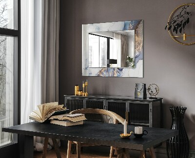 Miroir rectangulaire imprimé Art abstrait du marbre