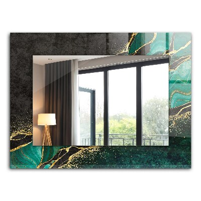 Miroir rectangulaire imprimé Motifs abstraits verts