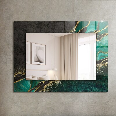 Miroir rectangulaire imprimé Motifs abstraits verts
