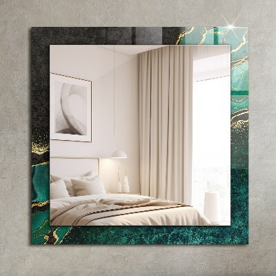 Miroir rectangulaire imprimé Motifs abstraits verts