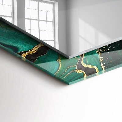 Miroir rectangulaire imprimé Motifs abstraits verts