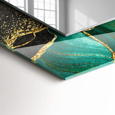 Miroir rectangulaire imprimé Motifs abstraits verts