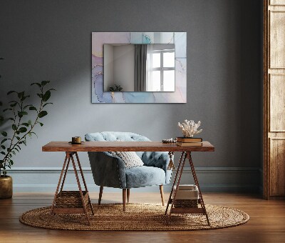 Miroir rectangulaire avec décoration Aquarelle abstraite
