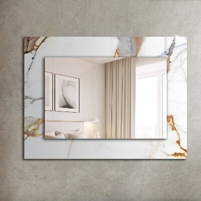 Miroir rectangulaire avec décoration Marbre veiné