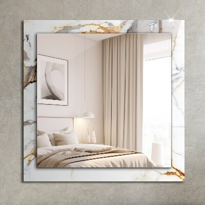 Miroir rectangulaire avec décoration Marbre veiné