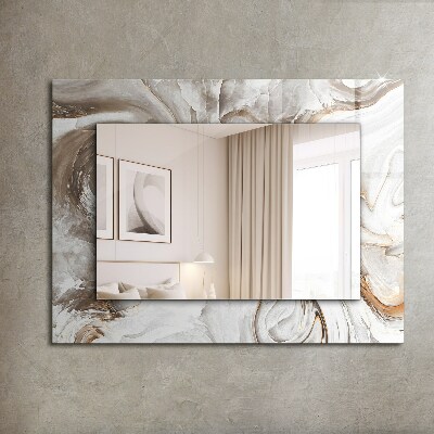 Miroir rectangulaire avec décoration Motif de marbre abstrait