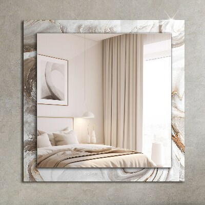 Miroir rectangulaire avec décoration Motif de marbre abstrait