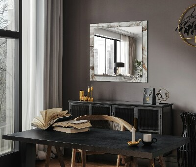 Miroir rectangulaire avec décoration Motif de marbre abstrait