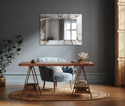 Miroir rectangulaire avec décoration Motif de marbre abstrait