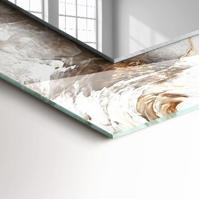 Miroir rectangulaire avec décoration Motif de marbre abstrait