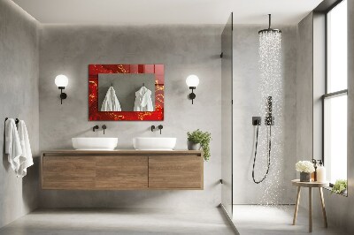 Miroir rectangulaire imprimé Peinture rouge abstraite