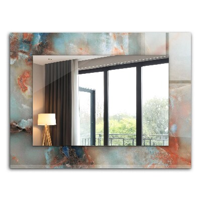 Miroir rectangulaire avec décoration Texture colorée abstraite