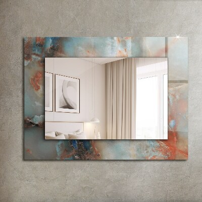 Miroir rectangulaire avec décoration Texture colorée abstraite