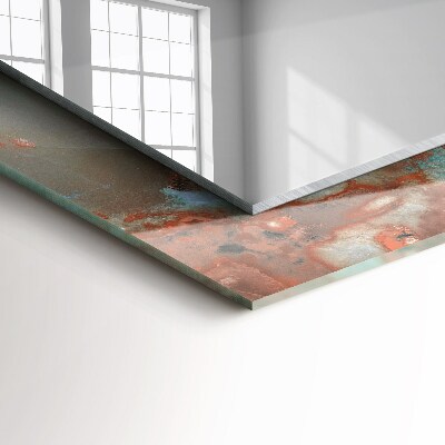 Miroir rectangulaire avec décoration Texture colorée abstraite