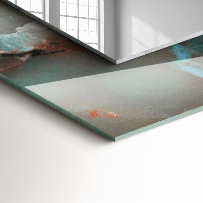 Miroir rectangulaire avec décoration Texture colorée abstraite