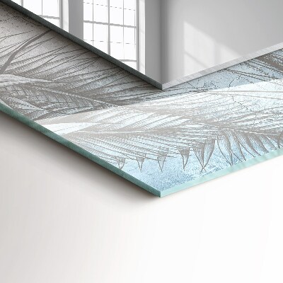 Miroir rectangulaire imprimé Plantes pastel