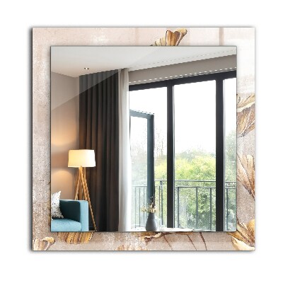 Miroir rectangulaire imprimé Fleurs vintage