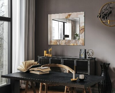 Miroir rectangulaire imprimé Fleurs vintage