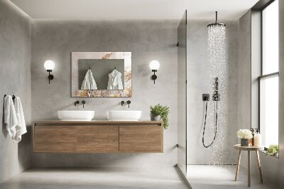 Miroir rectangulaire imprimé Fleurs vintage